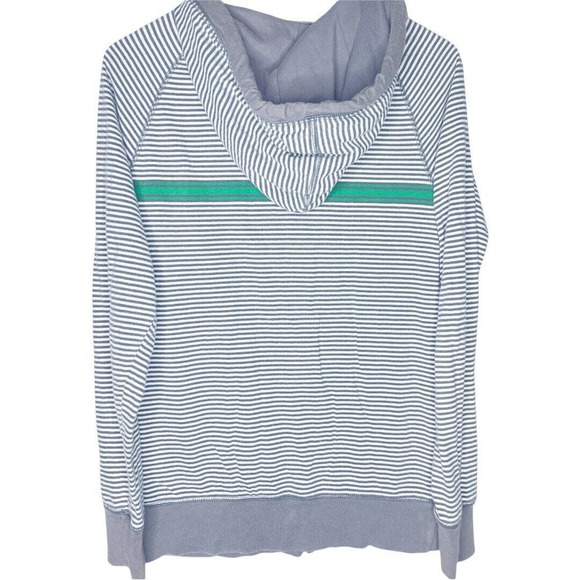 Kirra Women's Jacket Gray, White, Green Striped Hoodie Zip Up Size Small - Picture 2 of 4